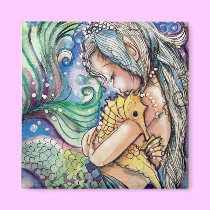 "Seahorse Hugs" Magnet