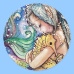 SeaHorse Hugs Mermaid Sticker stickers