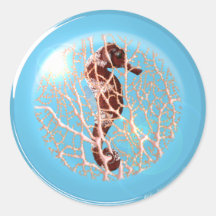 Seahorse In A Bubble Sticker