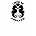Seahorse love is forever t-shirts