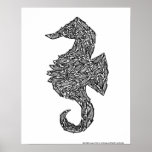 SEAHORSE made of FISH by NICHOLAS_COPYR... Print