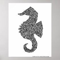 SEAHORSE made of FISH by NICHOLAS_COPYR... Print