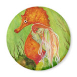 Seahorse mermaid fantasy Magnet