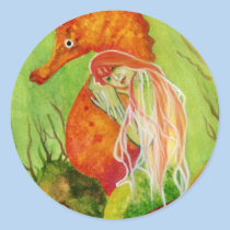 Seahorse mermaid fantasy Sticker stickers