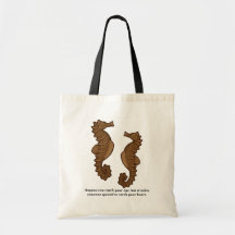 Seahorse Pair Canvas Bags
