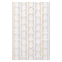 Seahorse pattern in cream color. custom flyer