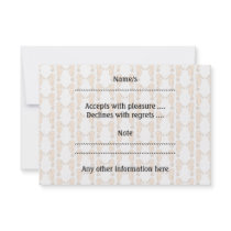 Seahorse pattern in cream color. invite