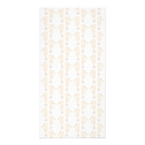 Seahorse pattern in cream color. photo greeting card