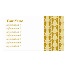 Seahorse Pattern in Tan and Brown. Business Card Templates