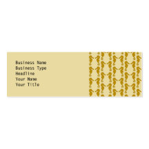 Seahorse Pattern in Tan and Brown. Business Card