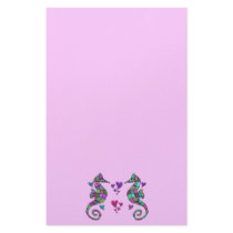 Seahorse Rainbow Valentine Stationery
