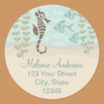 Seahorse Return Address Envelope Seal stickers