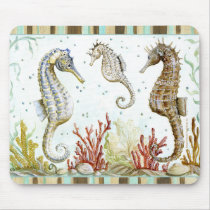 Seahorse Sanctuary by Kate McRostie Mouse Pads