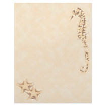 Seahorse Seastar Letterhead Stationery