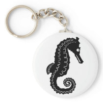 Seahorse Silhouette Key Chain