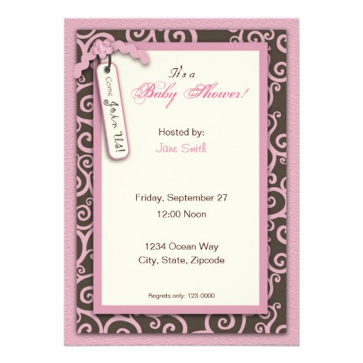Seahorse Swirl Invitation