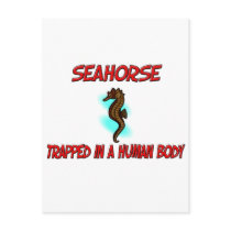 Seahorse trapped in a human body postcards by AnimalShirts Seahorse trapped in a human body postcards
