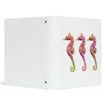 Seahorse Trio in Reds Binders