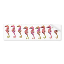 Seahorse Trio in Reds Bumper Stickers