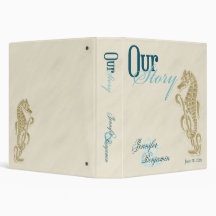 Seahorse Wedding Memories Binder