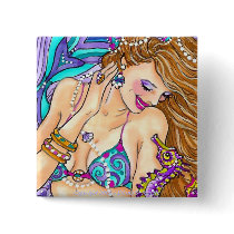 Seahorse Whisperer Pinback Buttons