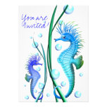 Seahorses Cartoon Invitation