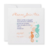 Seahorses invitation