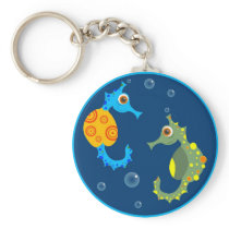 Seahorses Keychain