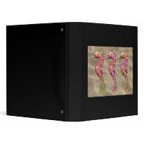 Seahorses on the Sand Vinyl Binders
