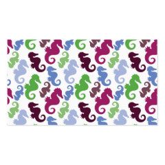 Seahorses Pattern Nautical Beach Theme Gifts Business Cards
