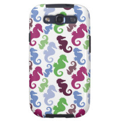 Seahorses Pattern Nautical Beach Theme Gifts Galaxy SIII Cover