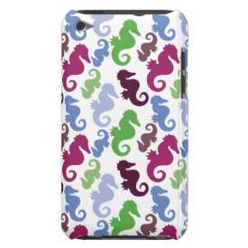 Seahorses Pattern Nautical Beach Theme Gifts Barely There iPod Cases