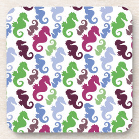 Seahorses Pattern Nautical Beach Theme Gifts Coasters