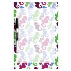 Seahorses Pattern Nautical Beach Theme Gifts Dry Erase Boards