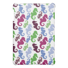 Seahorses Pattern Nautical Beach Theme Gifts iPad Mini Cases