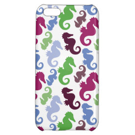 Seahorses Pattern Nautical Beach Theme Gifts Case For iPhone 5C
