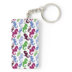 Seahorses Pattern Nautical Beach Theme Gifts Keychains