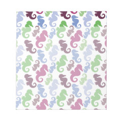 Seahorses Pattern Nautical Beach Theme Gifts Scratch Pads