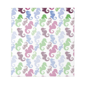 Seahorses Pattern Nautical Beach Theme Gifts Scratch Pads