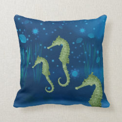 Seahorses Throw Pillows