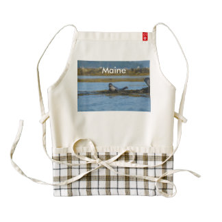 Seal in Casco Bay Maine Zazzle HEART Apron
