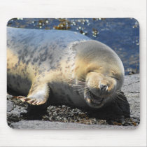 seal laughing, cute giggling seal, cute seal pup mousepads by moonlake seal laughing, cute giggling seal, cute seal pup mousepads