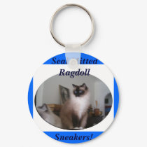 Seal Mitted Ragdoll, Sneakers! keychains by ragdollrescuenw Seal Mitted Ragdoll, Sneakers! keychains