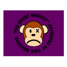 Seal of Approval: Message endorsed by Angry Monkey Post Cards