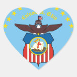 Seal of Columbus, Ohio Heart Sticker