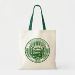 Seal of Dorchester Massachusetts, green Canvas Bag