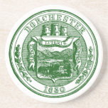 Seal of Dorchester Massachusetts, green Coasters