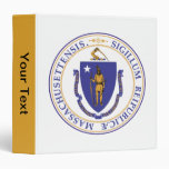 Seal of Massachusetts 3 Ring Binder