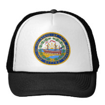 SEAL OF NEW HAMPSHIRE TRUCKER HATS