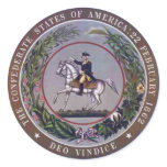Seal of the Confederate States of America Round Sticker